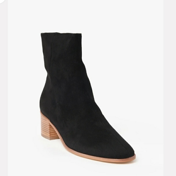 Soludos Women's Greta Bootie Black 100% Suede Size 8 - Picture 2 of 12